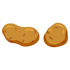 Potatoes, natural healthy organic nutrition product. Vector doodle cartoon flat trendy illustration hand drawn isolated