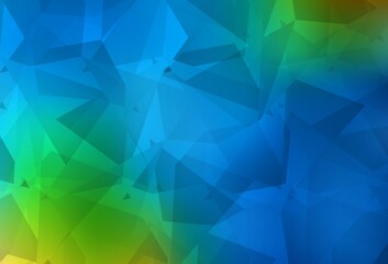 Obraz premium Light Blue, Green vector pattern with random polygonals.