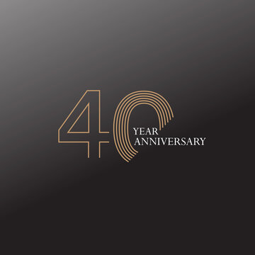 40 YEAR ANNIVERSARY CELEBRATION VECTOR DESIGN TEMPLATE ILLUSTRATION