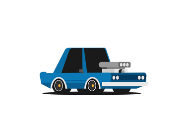 Fototapeta premium Muscle car. Flat styled vector illustration