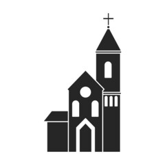 Church vector icon.Black vector icon isolated on white background church.