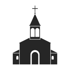 Church vector icon.Black vector icon isolated on white background church.