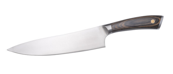 chef's knife isolated on a white background. - obrazy, fototapety, plakaty