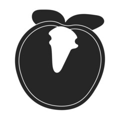 Persimmon vector icon.Black vector icon isolated on white background persimmon.