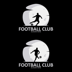 Football soccer playground logo sport vector illustration background
