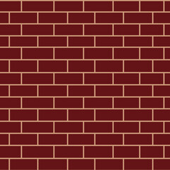 Brick wall seamless pattern. Vector illustration for background, wallpaper, wrapper, backdrop.