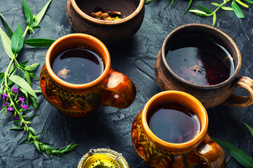 Obraz na płótnie Canvas Aromatic fireweed tea