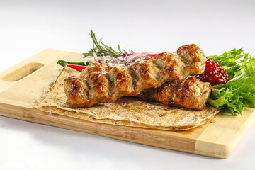 Minced meat kebab grilled barbeque