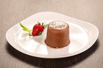 Sweet tasty chocolate bomb cake