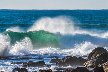 A winters surf at the seaside