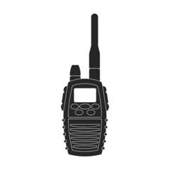 Naklejka premium Walkie talkie vector icon.Black vector icon isolated on white background walkie talkie.