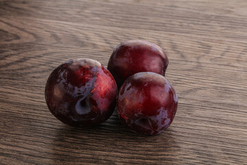 Ripe and sweet purple plum