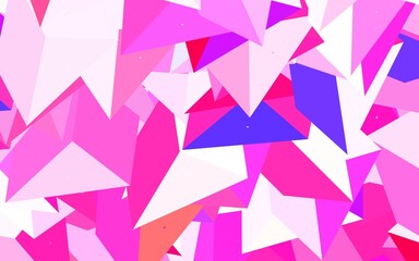 Light Purple, Pink vector background with polygonal style.