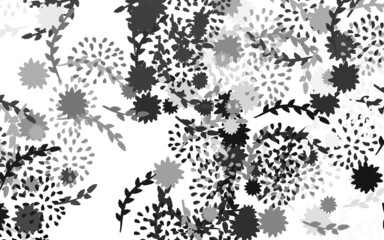 Light Gray vector natural artwork with flowers