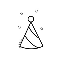 Abstract christmas tree illustration. Vector new year tree icon. Linear logo for christmas.