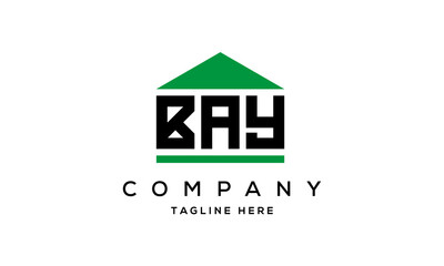 Fototapeta premium BAY three letters house for real estate logo design