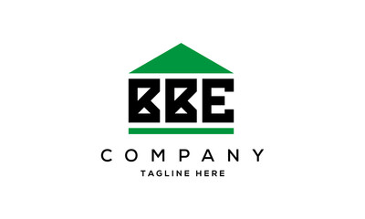 BBE three letters house for real estate logo design