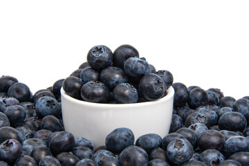 Blueberries fresh summer isolated on the white background