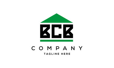 BCB three letters house for real estate logo design