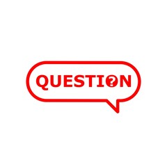 Question word icon isolated on white background