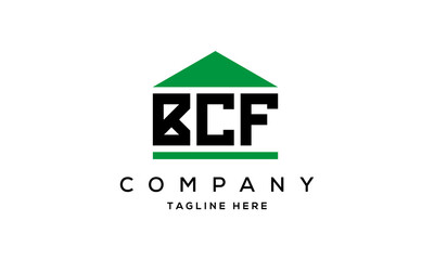 BCF three letters house for real estate logo design