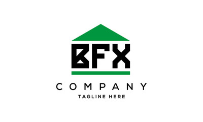 BFX three letters house for real estate logo design
