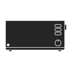 Toaster vector icon.Black vector icon isolated on white background toaster.