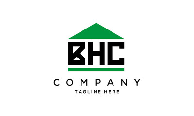 BHC three letters house for real estate logo design