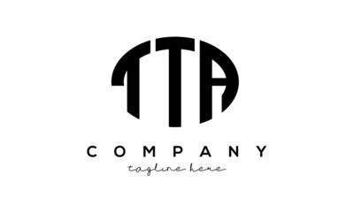 TTA three Letters creative circle logo design