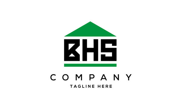BHS three letters house for real estate logo design