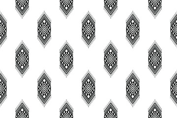 Aztec,Geometric ethnic oriental seamless pattern traditional Design for background,carpet,wallpaper.clothing,wrapping,Batik fabric,Vector illustration.embroidery style - Sadu, sadou, sadow or sado - obrazy, fototapety, plakaty