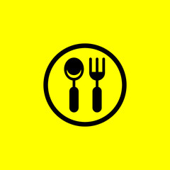 spoon and fork icon 