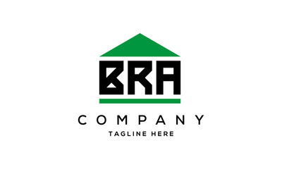 Fototapeta premium BRA three letters house for real estate logo design