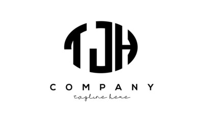 TJH three Letters creative circle logo design