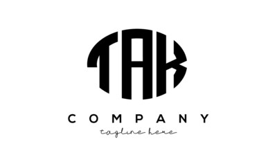 TAK three Letters creative circle logo design