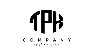 TPK three Letters creative circle logo design