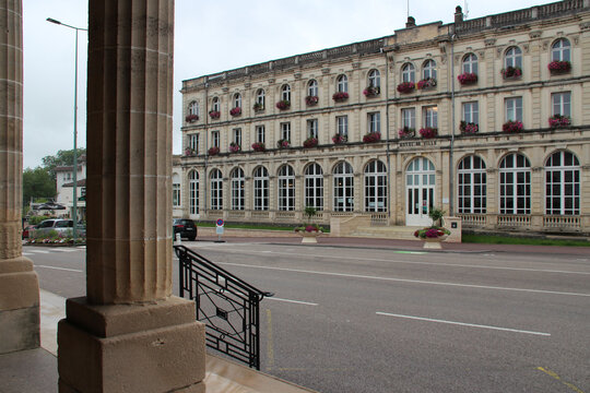 town hall in vittel in lorraine (france)