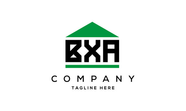 BXA three letters house for real estate logo design
