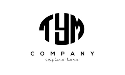 TYM three Letters creative circle logo design