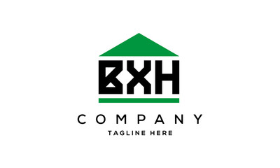 BXH three letters house for real estate logo design