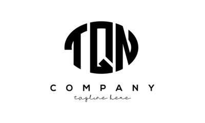 TQN three Letters creative circle logo design