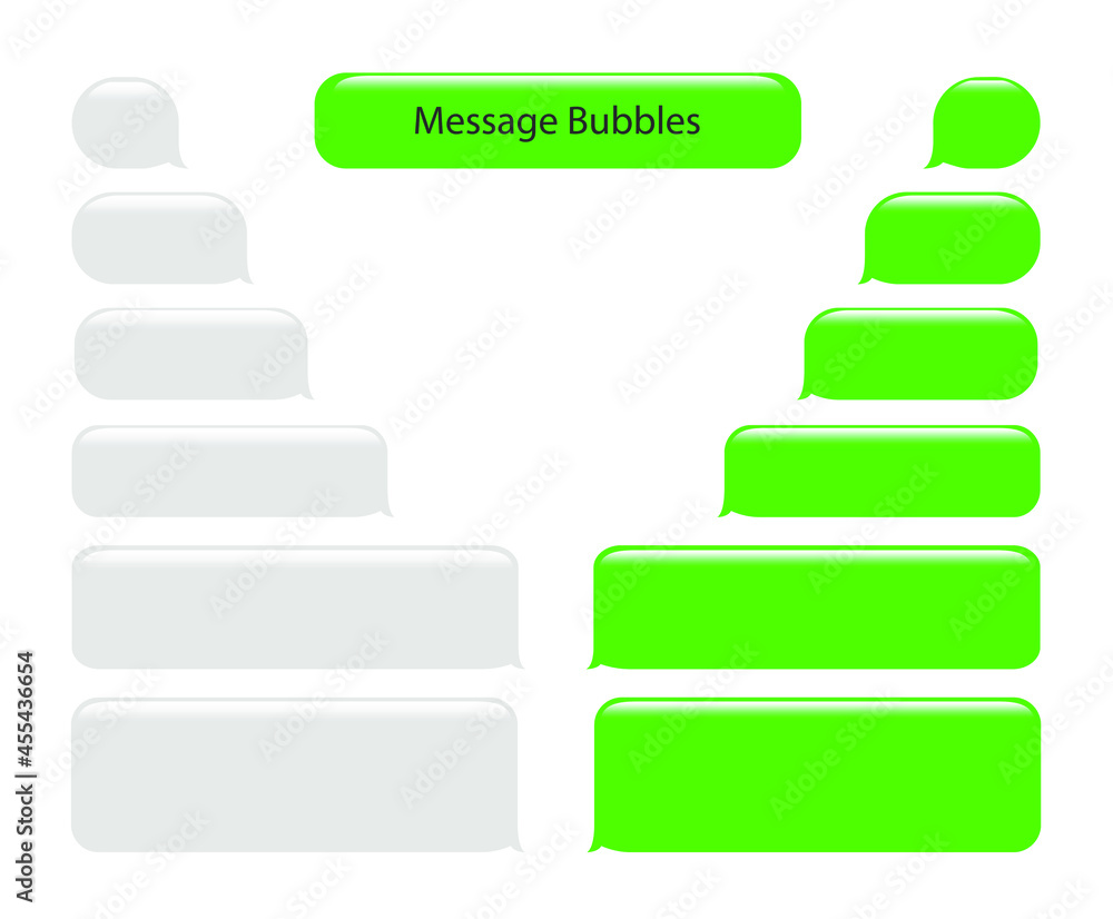 Poster message bubbles chat vector. vector template of message bubbles chat boxes icons.