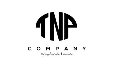 TNP three Letters creative circle logo design