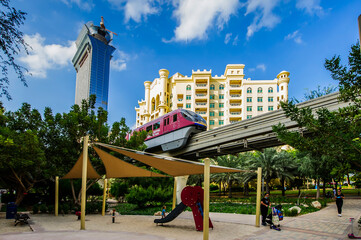 Palm island apartments, Ittehad park and mono rail track ,Palm jumeirah