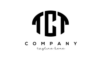 TCT three Letters creative circle logo design