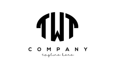 TWT three Letters creative circle logo design