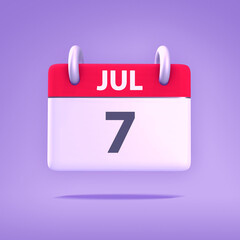 3D Calendar - July 7th