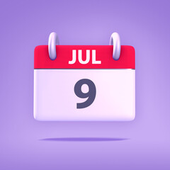 3D Calendar - July 9th