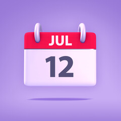 3D Calendar - July 12th