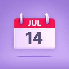 3D Calendar - July 14th